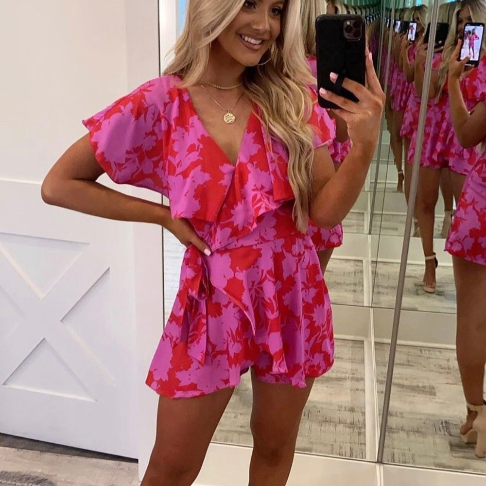 LuLu’s Pink Floral Romper